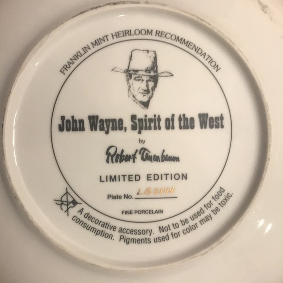 John Wayne “Spirit of the West” collectors plate - Picture 3 of 6